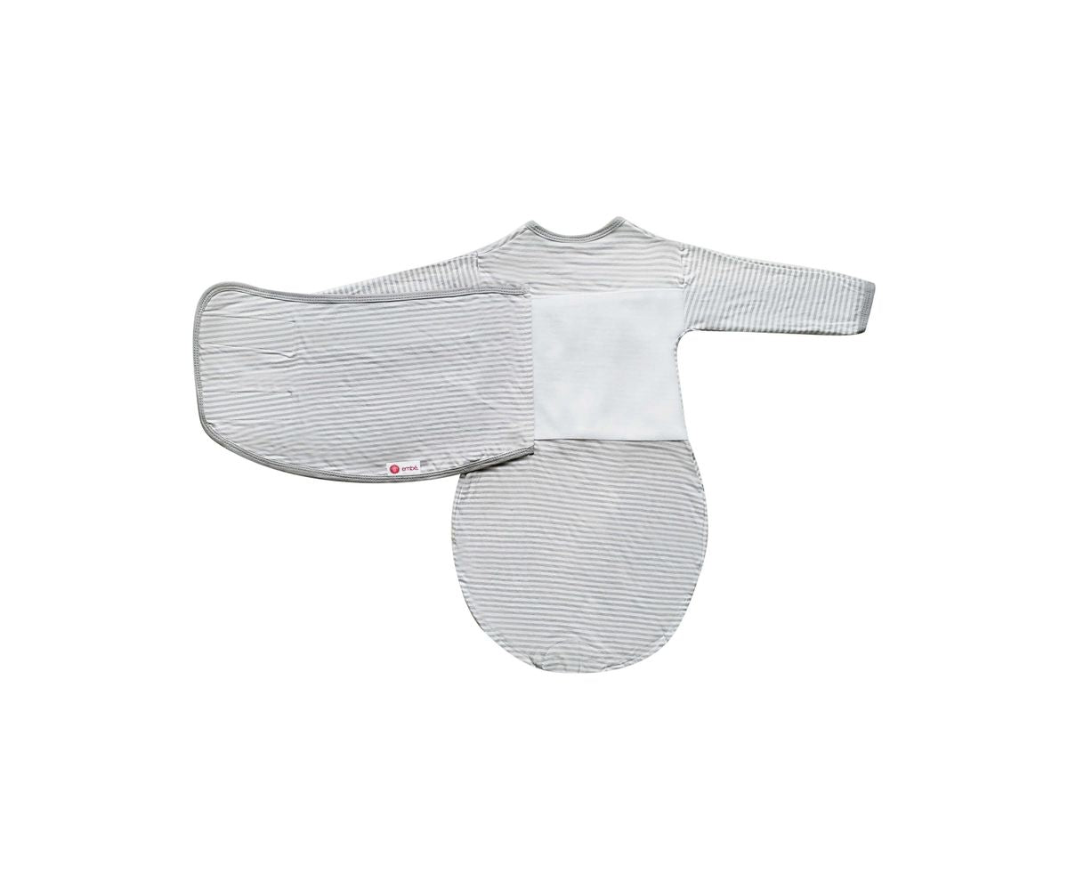 Long Sleeve Starter Swaddle | Gray Stripe | Free Shipping US